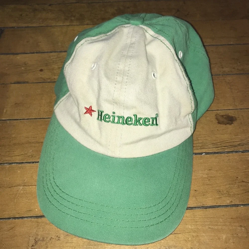 Heineken 2005 US Open Tennis Hat Strap back OSFA Green Hat‎